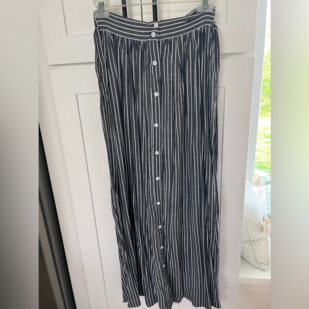 Striped Midi Skirt